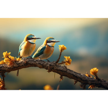 Two Birds on a Branch Canvas